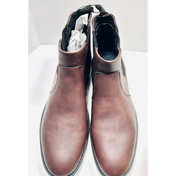 Men’s Brown Business Casual Ankle Boots ( Size 12 1/2 ) Winter/ Spring Wear - Picture 4 of 4